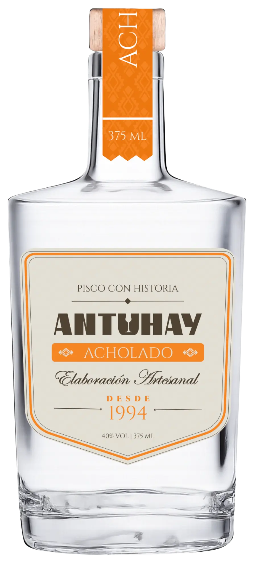 Botella de Pisco Acholado Antuhay 375 ml